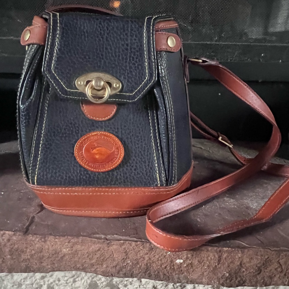 Dooney & Bourke Black and Brown Shoulder Bag